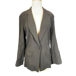 Open Edit Black Longline Blazer Size S | Minimalist Classic Office Chic